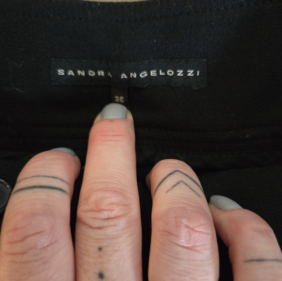 Sandra Angelozzi | Black Wide-Leg Pants with Classic Silhouette, Size 36 - Picture 3 of 8